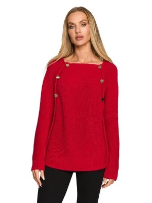 Zdjęcie produktu made of emotion Sweter w kolorze czerwonym rozmiar: L/XL
