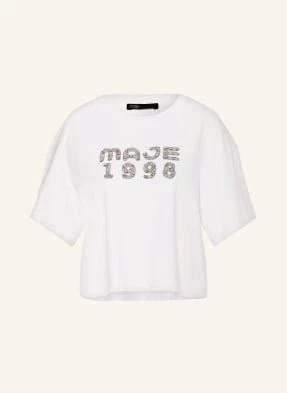 Zdjęcie produktu Maje T-Shirt Z Wycięciem I Ozdobnymi Kamykami weiss