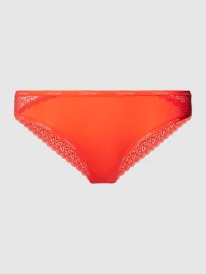 Zdjęcie produktu Majtki z koronkowym obszyciem w jednolitym kolorze Calvin Klein Underwear