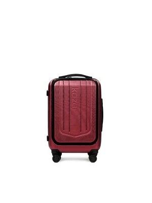 Zdjęcie produktu Mała bordowa walizka na obrotowych podwójnych kółkach Kazar