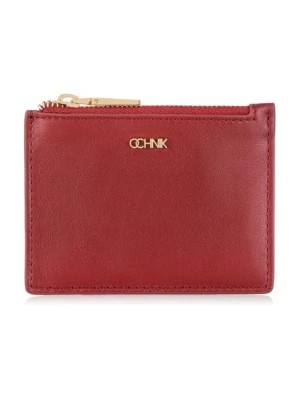 Zdjęcie produktu Mały czerwony skórzany portfel damski OCHNIK