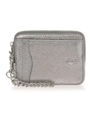 Zdjęcie produktu Mały srebrny skórzany portfel z łańcuszkiem OCHNIK