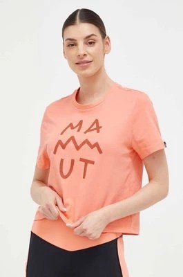 Zdjęcie produktu Mammut t-shirt Massone Lettering damski kolor różowy