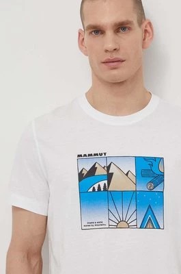 Zdjęcie produktu Mammut t-shirt męski kolor biały z nadrukiem