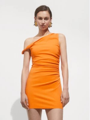 Zdjęcie produktu Mango Sukienka letnia Roll 77060349 Pomarańczowy Slim Fit