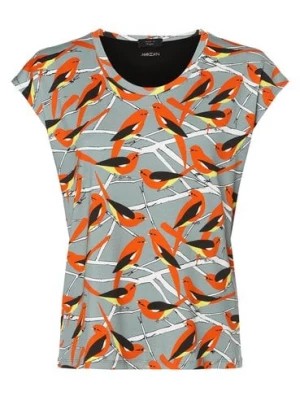 Zdjęcie produktu Marc Cain Collections T-shirt damski Kobiety Bawełna szary|zielony|pomarańczowy wzorzysty,