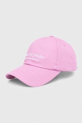 Zdjęcie produktu Marc O'Polo czapka z daszkiem bawełniana kolor fioletowy z aplikacją 402806801063