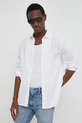 Zdjęcie produktu Marc O'Polo koszula bawełniana męska kolor biały regular z kołnierzykiem klasycznym B21750442256
