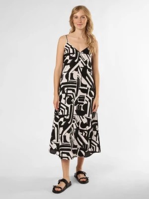 Zdjęcie produktu Marc O'Polo Lniana sukienka damska Kobiety len czarny|biały wzorzysty,