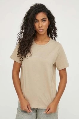 Zdjęcie produktu Marc O'Polo t-shirt bawełniany damski kolor beżowy 441244151221