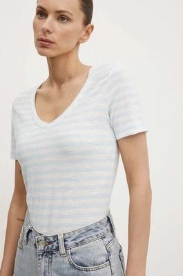 Zdjęcie produktu Marc O'Polo t-shirt bawełniany damski kolor niebieski 404219651293