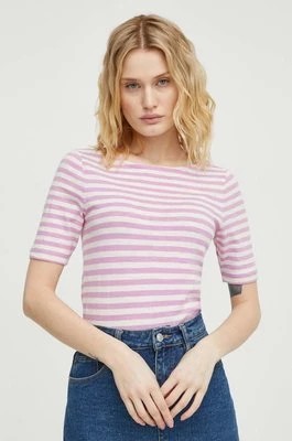 Zdjęcie produktu Marc O'Polo t-shirt bawełniany damski kolor różowy 402219651333