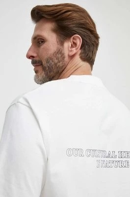 Zdjęcie produktu Marc O'Polo t-shirt bawełniany męski kolor beżowy z aplikacją 421208351038