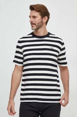 Zdjęcie produktu Marc O'Polo t-shirt bawełniany męski kolor czarny wzorzysty M61228151100
