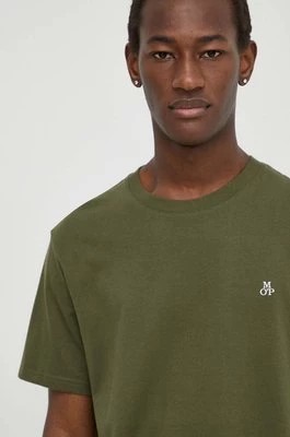 Zdjęcie produktu Marc O'Polo t-shirt bawełniany męski kolor zielony gładki 421201251054