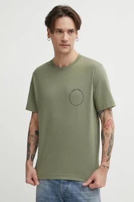 Zdjęcie produktu Marc O'Polo t-shirt bawełniany męski kolor zielony z nadrukiem 423201251066