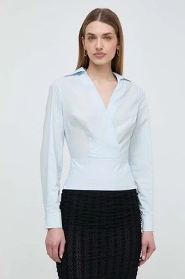 Zdjęcie produktu Marciano Guess bluzka bawełniana CORINNE damska kolor niebieski gładka 4GGH04 9869Z