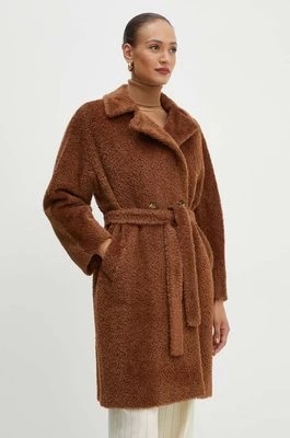 Zdjęcie produktu Marella płaszcz wełniany kolor brązowy przejściowy oversize 2423016061200
