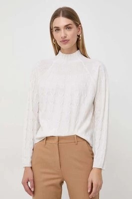 Zdjęcie produktu Marella sweter wełniany damski kolor beżowy lekki z półgolfem