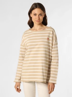 Zdjęcie produktu Marie Lund Damska bluza nierozpinana Kobiety Materiał dresowy beżowy w paski,