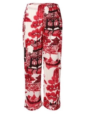 Zdjęcie produktu Marie Lund Damskie spodnie od piżamy Kobiety wiskoza czerwony wzorzysty,