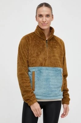 Zdjęcie produktu Marmot bluza sportowa Homestead Fleece damska kolor brązowy wzorzysta