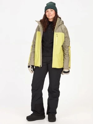 Zdjęcie produktu Marmot Kurtka narciarska "Lightray" w kolorze beżowo-limonkowym rozmiar: S