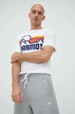 Zdjęcie produktu Marmot t-shirt bawełniany kolor biały z nadrukiem