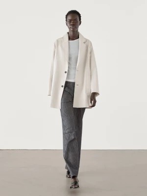 Zdjęcie produktu Marynarka Oversize Z Kontrastowymi Guzikami - Surowy - - Massimo Dutti - Kobieta