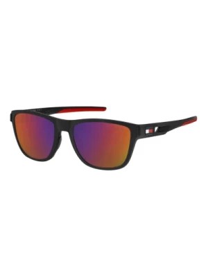 Zdjęcie produktu Matte Black/Red Violet Infrared Sunglasses Tommy Hilfiger