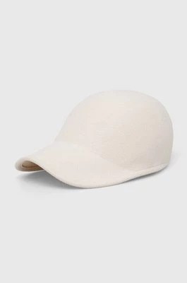 Zdjęcie produktu MAX&Co. czapka z daszkiem wełniana kolor beżowy gładka 2416571036200