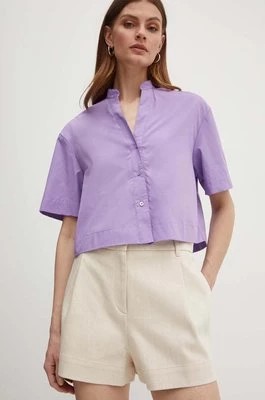 Zdjęcie produktu MAX&Co. koszula bawełniana damska kolor fioletowy relaxed 2416111074200