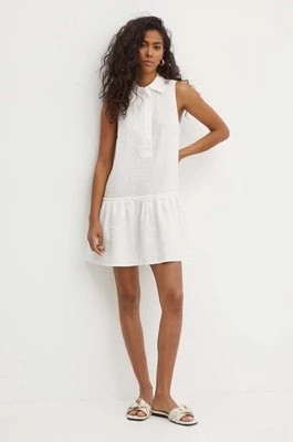 Zdjęcie produktu MAX&Co. sukienka lniana kolor biały mini prosta 2416221015200