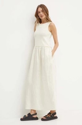 Zdjęcie produktu MAX&Co. sukienka z domieszką lnu kolor beżowy maxi rozkloszowana 2416621015200