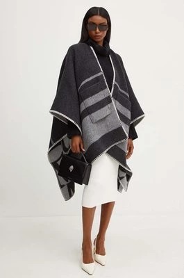 Zdjęcie produktu Max Mara Leisure poncho wełniane kolor szary ciepłe 2426736038600