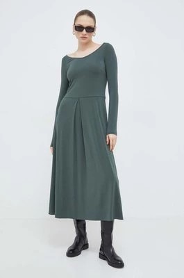 Zdjęcie produktu Max Mara Leisure sukienka kolor zielony midi rozkloszowana 2416621017600
