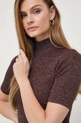 Zdjęcie produktu Max Mara Leisure sweter damski kolor brązowy lekki z golfem 2416361027600