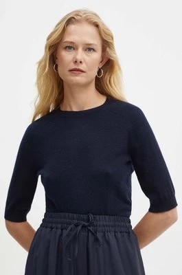 Zdjęcie produktu Max Mara Leisure sweter wełniany damski kolor granatowy lekki 2426366018600