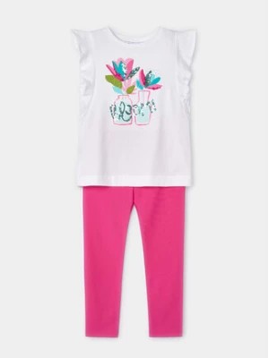 Zdjęcie produktu Mayoral Komplet t-shirt i legginsy 3703 Różowy Regular Fit