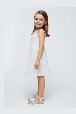Zdjęcie produktu Mayoral sukienka dziecięca kolor biały mini rozkloszowana
