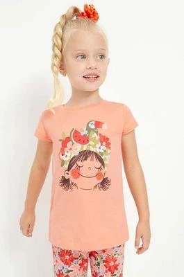 Zdjęcie produktu Mayoral t-shirt bawełniany dziecięcy kolor pomarańczowy