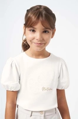 Zdjęcie produktu Mayoral t-shirt dziecięcy kolor beżowy