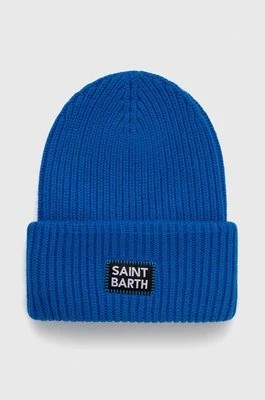 Zdjęcie produktu MC2 Saint Barth czapka z domieszką wełny kolor niebieski z grubej dzianiny z domieszką wełny