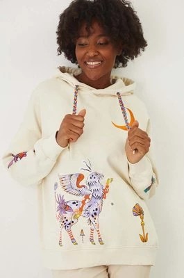 Zdjęcie produktu Medicine bluza damska kolor beżowy z kapturem