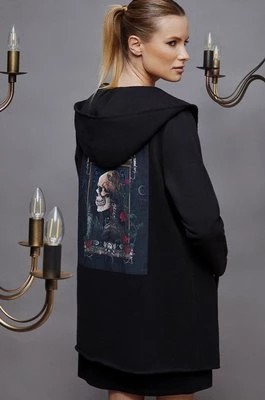 Zdjęcie produktu Medicine bluza damska kolor czarny z kapturem z nadrukiem