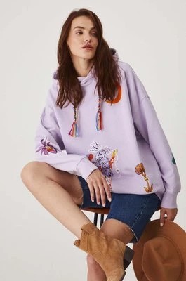 Zdjęcie produktu Medicine bluza damska kolor fioletowy z kapturem