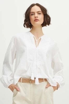 Zdjęcie produktu Medicine bluzka bawełniana damska kolor biały z aplikacją