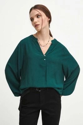 Zdjęcie produktu Medicine bluzka damska kolor turkusowy gładka