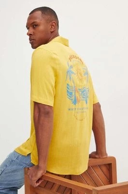 Zdjęcie produktu Medicine koszula męska kolor żółty relaxed z kołnierzykiem klasycznym