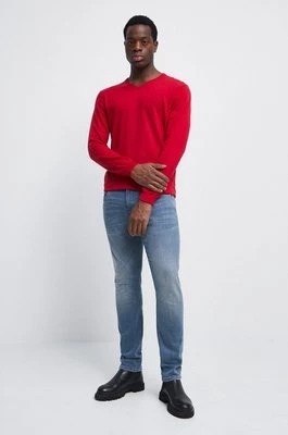 Zdjęcie produktu Medicine sweter bawełniany męski kolor czerwony lekki